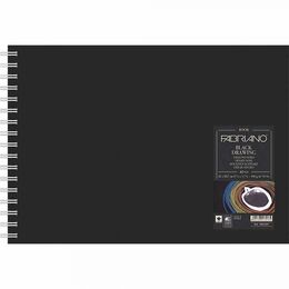 Fabriano Blackbook Landscape Spiralli Eskiz Çizim Defteri Siyah Yaprak 190 gr. A4 40 yaprak