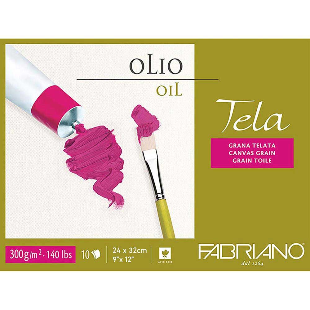 Fabriano Blocco Tela Canvas Tuval Dokulu Yağlı Boya Defteri 300 Gr. 24x32 Cm. 10 Yaprak