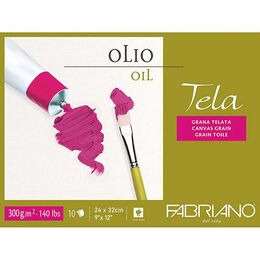 Fabriano Blocco Tela Canvas Tuval Dokulu Yağlı Boya Defteri 300 gr. 24x32 cm. 10 yaprak