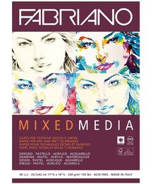 Fabriano Mixed Media Çok Amaçlı Karışık Teknik Eskiz Çizim Defteri 250 gr. A3 40 yaprak