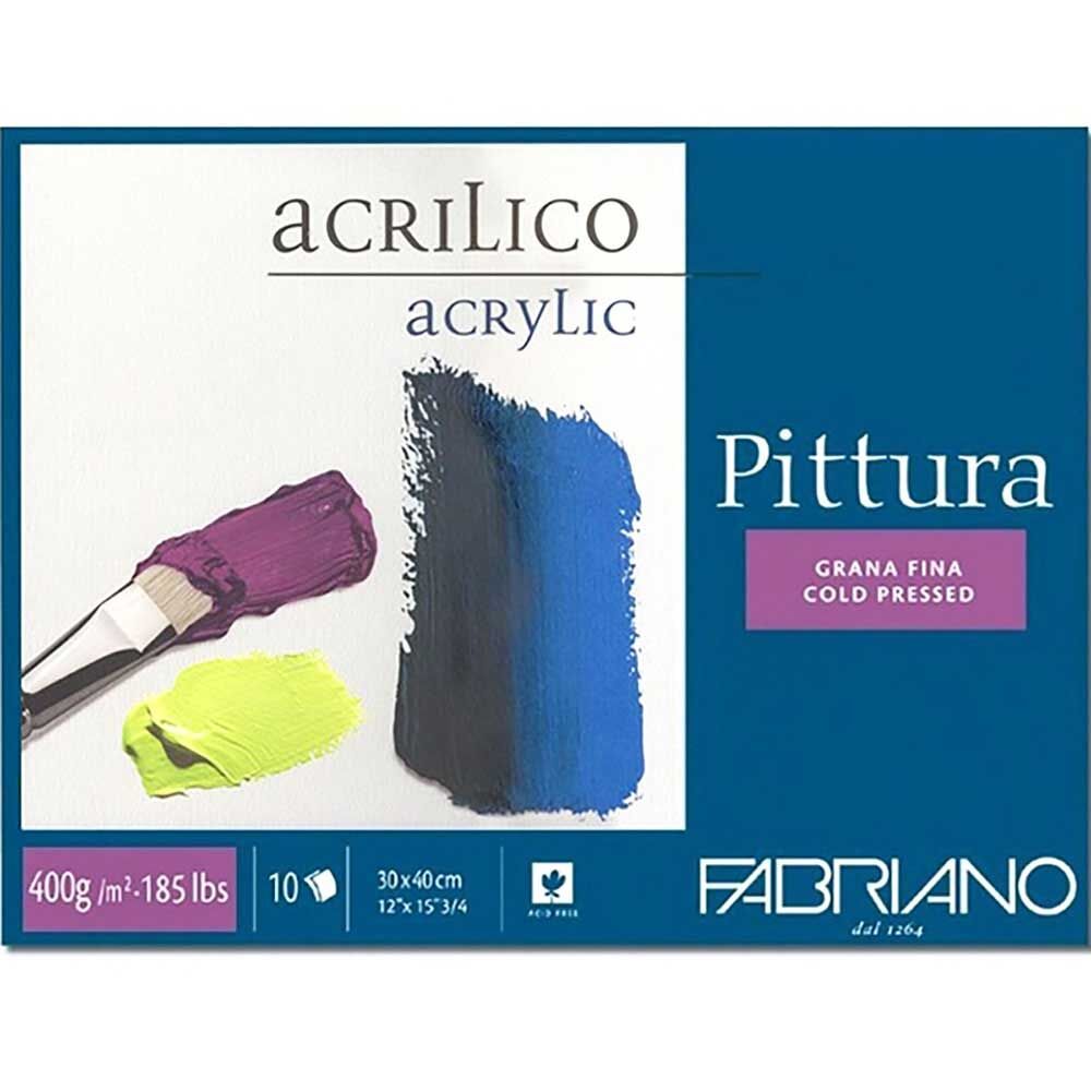 Fabriano Pittura Akrilik,sulu Ve Yağlı Boya Defteri Soğuk Baskı 400 Gr. 30x40 Cm. 10 Yaprak