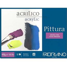 Fabriano Pittura Akrilik,Sulu ve Yağlı Boya Defteri Soğuk Baskı 400 gr. 30x40 cm. 10 yaprak