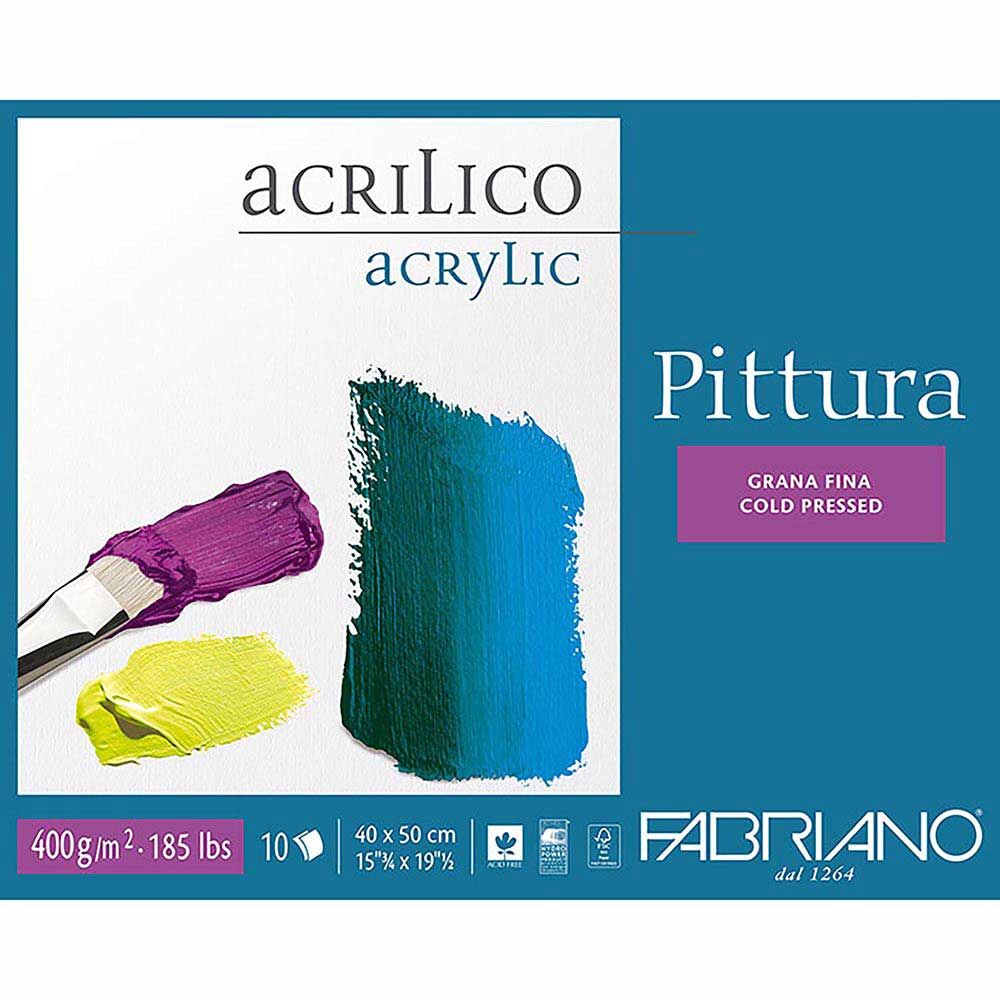 Fabriano Pittura Akrilik,sulu Ve Yağlı Boya Defteri Soğuk Baskı 400 Gr. 40x50 Cm. 10 Yaprak