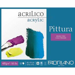 Fabriano Pittura Akrilik,Sulu ve Yağlı Boya Defteri Soğuk Baskı 400 gr. 40x50 cm. 10 yaprak