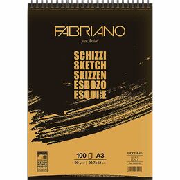 Fabriano Schizzi Sketch Pad Spiralli Eskiz Çizim Defteri 90 gr. A3 100 yaprak