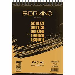 Fabriano Schizzi Sketch Pad Spiralli Eskiz Çizim Defteri 90 gr. A4 120 yaprak - 1