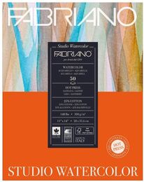 Fabriano Studio Watercolor Sulu Boya Defteri Blok Sıcak Baskı - Düz Doku 300 gr. 28x36 cm. 50 yaprak