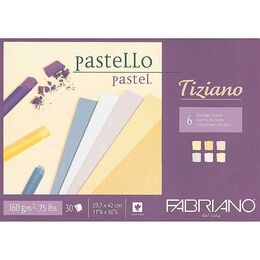 Fabriano Tiziano Pastel Çizim ve Baskı Defteri Soft Colour (6 Karma Renk) 160 gr. A3 30 Sayfa