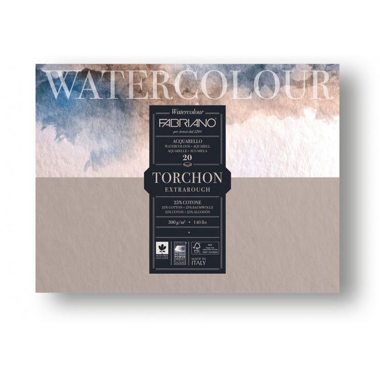 Fabriano Watercolour Studio Torchon Geniş Dokulu Sulu Boya Defteri Blok 270 Gr. 31x46 Cm. 20 Yaprak