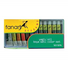 Fanart Academy Yağlı Boya Seti 12 Renk x 12 ml.