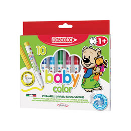 Fibracolor Baby Color 1+ Yaş Bebekler İçin Keçeli Kalem 10 Renk