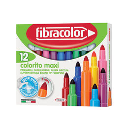 Fibracolor Colorito Maxi Kalın Keçeli Kalem 12 Renk