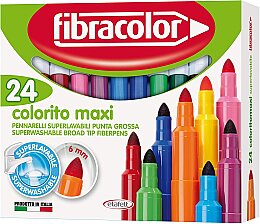 Fibracolor Colorito Maxi Kalın Keçeli Kalem 24 Renk - Fibracolor