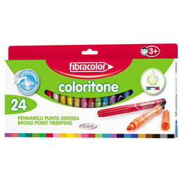 Fibracolor Coloritone Kalın Uçlu Keçeli Kalem 24 Renk