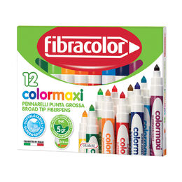 Fibracolor Colormaxi Jumbo Keçeli Kalem 12 Renk - 1