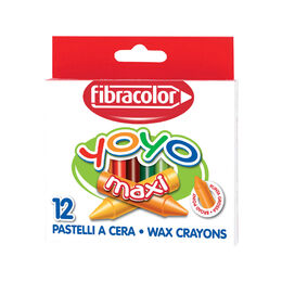 Fibracolor Yoyo Maxi Boy Mumlu Pastel Kalem 12 Renk - 1