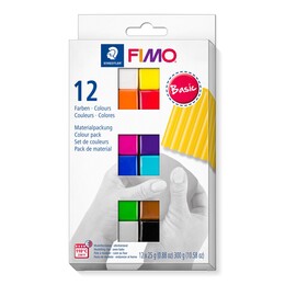 Staedtler Fimo Soft Polimer Kil Seti 12 Renk x 25 gr. Basic (Ana) Renkler - Thumbnail