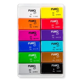 Staedtler Fimo Soft Polimer Kil Seti 12 Renk x 25 gr. Basic (Ana) Renkler - Thumbnail