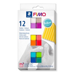 Staedtler Fimo Soft Polimer Kil Seti 12 Renk x 25 gr. Brilliant (Canlı) Renkler - Thumbnail