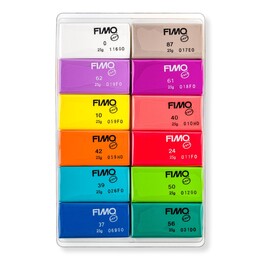 Staedtler Fimo Soft Polimer Kil Seti 12 Renk x 25 gr. Brilliant (Canlı) Renkler - Thumbnail