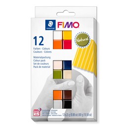 Staedtler Fimo Soft Polimer Kil Seti 12 Renk x 25 gr. Natural (Doğal) Renkler - Thumbnail