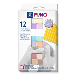Staedtler Fimo Soft Polimer Kil Seti 12 Renk x 25 gr. Pastel Renkler - Thumbnail