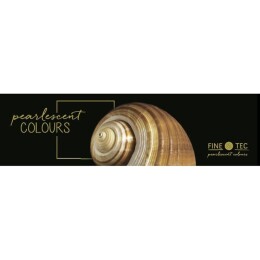 Finetec Metalik Yaldız Tablet Sulu Boya Seti 6 Renk FO601 - 3