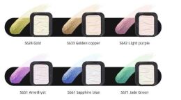 Finetec Metalik Yaldız Tablet Sulu Boya Seti 6 Renk Iridescent Colours F5600 - 2