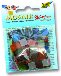 Folia Buzlu Mozaik Taşı 10x10 mm. 190 Adet KARIŞIK RENK - 1