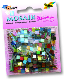 Folia Parlak Mozaik Taşı 5x5 mm. 700 Adet 20 RENK KARIŞIK