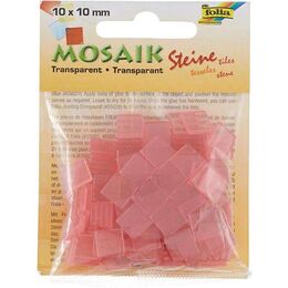 Folia Transparan Mozaik Taşı 10x10 mm. 190 Adet AÇIK PEMBE