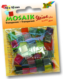 Folia Transparan Mozaik Taşı 10x10 mm. 190 Adet KARIŞIK RENK