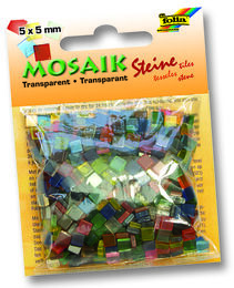 Folia Transparan Mozaik Taşı 5x5 mm. 700 Adet 20 RENK KARIŞIK