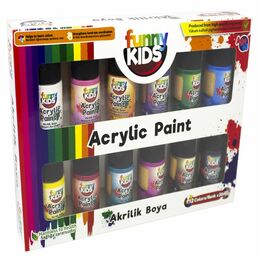 Funny Kids Akrilik Boya Seti 12 Renk x 20 ml.