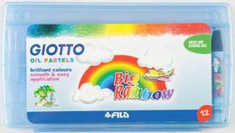 Giotto Big Rainbow - Plastik Kutulu Yağlı Pastel Boya 12 Renk