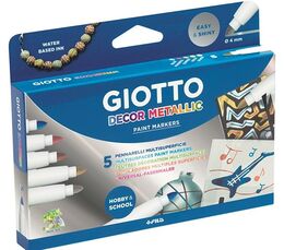 Giotto Decor Metal Her Yüzey İçin Metalik Keçeli Boya 5 Renk - 1