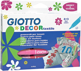 Giotto Decor Textile Kumaş Boyama Kalemi Seti 6 Renk