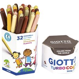 Giotto Turbo Color Skin Tones Keçeli Kalem 32'li Pot Ten Renkleri