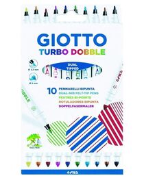Giotto Turbo Dobble - Çift Uçlu Keçeli Kalem 10 Renk - 1
