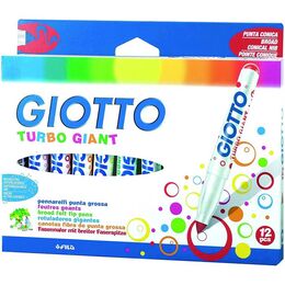 Giotto Turbo Giant Keçeli Kalem 12 Renk