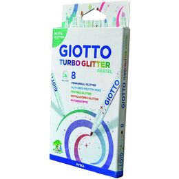 Giotto Turbo Glitter Simli Keçeli Kalem 8 Renk Pastel Tonlar