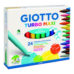Giotto Turbo Maxi Kalın Uçlu Keçeli Boya Kalemi 24 Renk