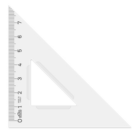Hatas Plastik Gönye 12 cm. (45-45-90)