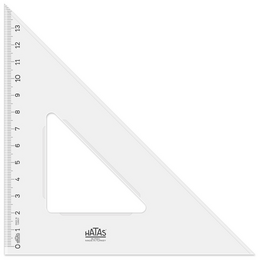 Hatas Plastik Gönye 21 cm. (45-45-90)