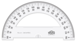 Hatas Plastik Minkale 180 Derece Açı Ölçer 15 cm. - 1