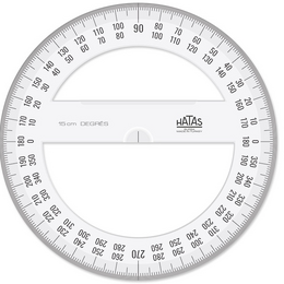Hatas Plastik Minkale 360 Derece Açı Ölçer 15 cm.