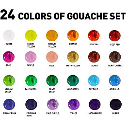 HIMI Jelly Cup Gouache Set Guaj Boya Seti 24 Renk x 30 gr. + 3 Fırça (Ice Blue Case) - 6