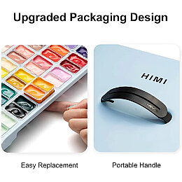 HIMI Twin Cup Gouache Set Guaj Boya Seti 112 Renk x 12 gr. (Ice Blue Case) - 6