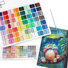 HIMI Twin Cup Gouache Set Guaj Boya Seti 112 Renk x 12 gr. (White Case) - 2