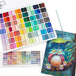 HIMI Twin Cup Gouache Set Guaj Boya Seti 112 Renk x 12 gr. (White Case) - 2